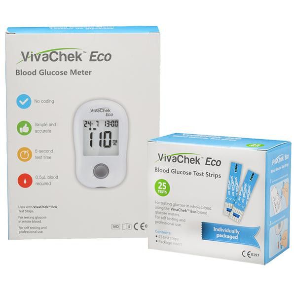 Pachet Glucometru VivaChek Eco + 50 Teste VivaChek Eco - #3 top cel mai bun glucometru