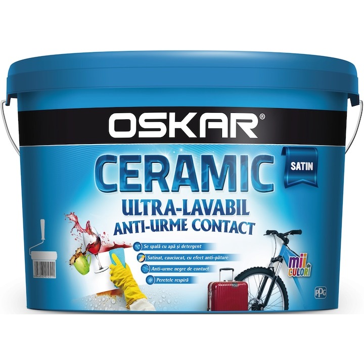 Umidificator de aer Ultrasonic Gemevo® Vopsea ultra-lavabila de interior Oskar Ceramic 5L antibacteriana